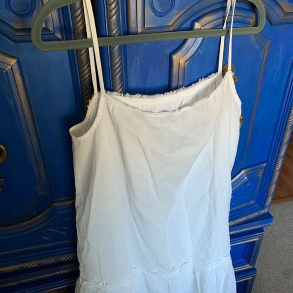⭐️ Ann Taylor Loft White Tank Dress Cotton Blend - Picture 2 of 2